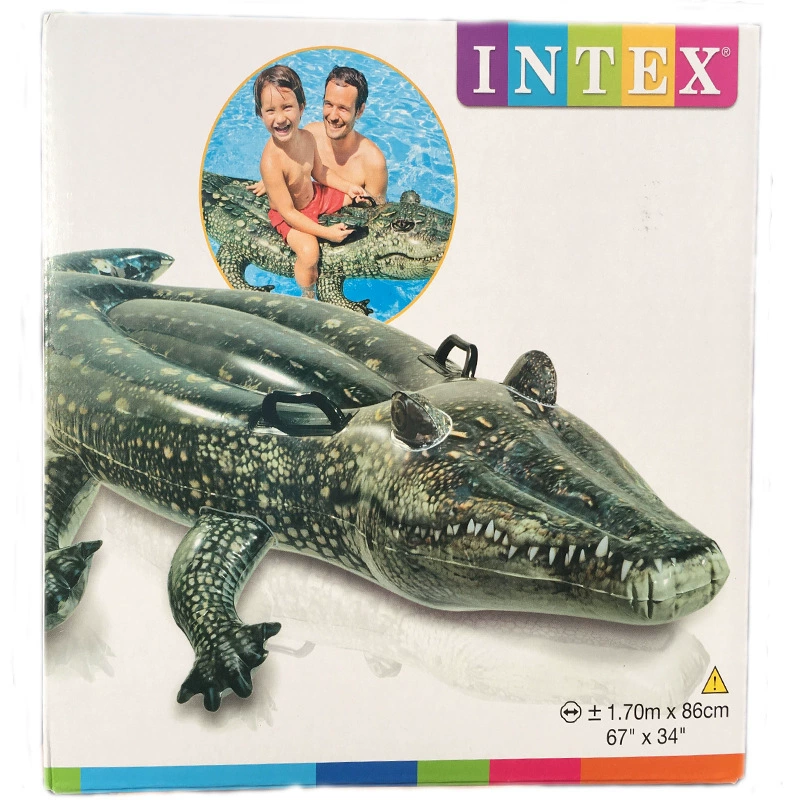 Надувная игрушка для взрослых INTEX для игр в воде, крокодил