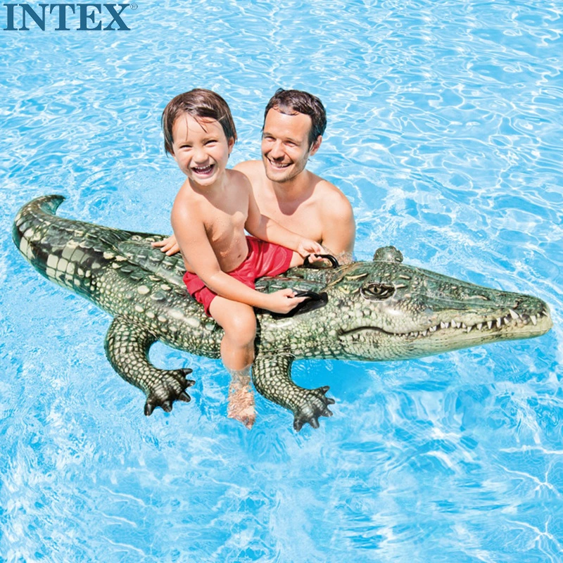 Надувная игрушка для взрослых INTEX для игр в воде, крокодил