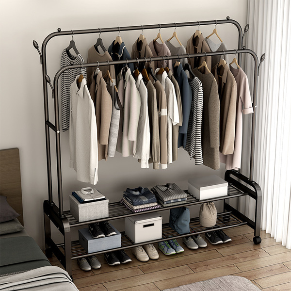 Simple coat rack floor-standing household coat rack bedroom…