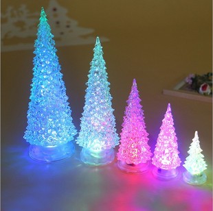 Tongfactory acrylic color-changing luminous LED large Christmas tree decorative light stall Night Market gift atmosphere light