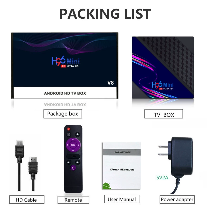 [H96MiniV8跨境机顶盒安卓12RK3228A电视盒2G/16Gtvbox批发无线]