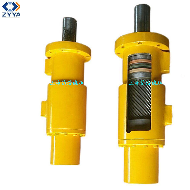 上海荀浩销售螺旋回转摆动油缸高压大扭矩力直线螺旋摆动液压油缸