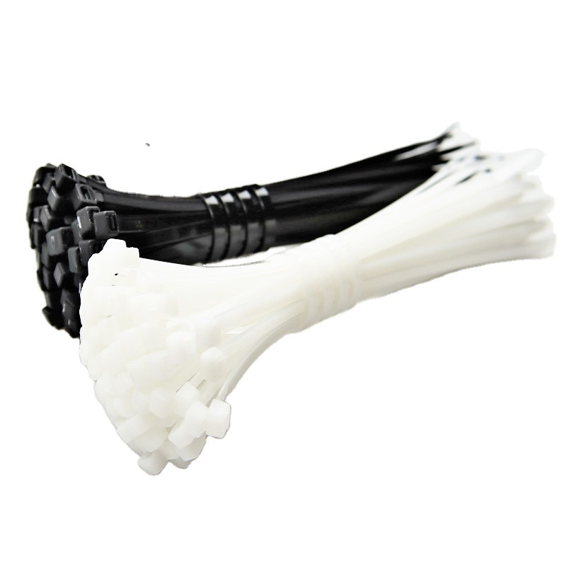 100 piezas de plástico nylon cable tie con especificaciones completas Venta al por mayor estándar nacional vendaje cable tie embalaje neutral ignífugo en stock