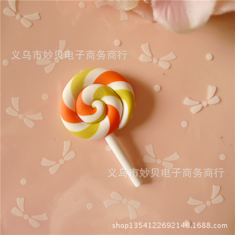 Simulación suave cerámica Lollipop crema teléfono móvil Shell accesorios de los niños tocado océano botella micro paisaje Decoración