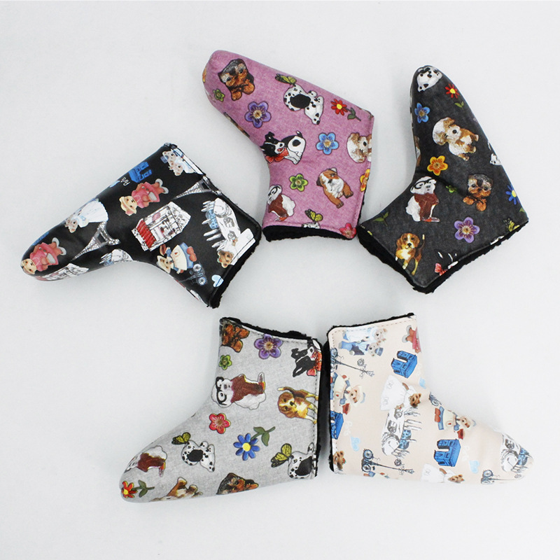 Venta al por mayor de fábrica cubierta de club de golf de impresión cubierta de club infantil resistente al desgaste juego de práctica de Putter impermeable transfronterizo Venta caliente