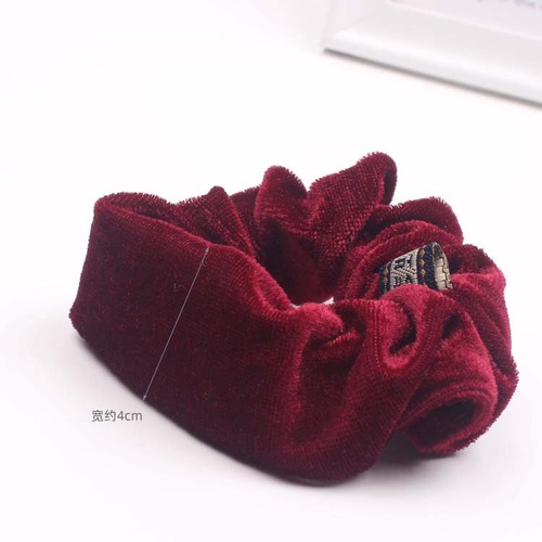 Large Korean Wool Colon Ring Hair Ties, Minimalist Korean Washed Label Hair Clips, Fashion Hair Accessories B378