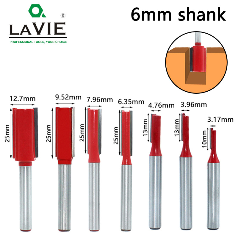 7件套6柄直刀单刃双刃直刀雕刻木工铣刀修边机刀头硬质合金刀头