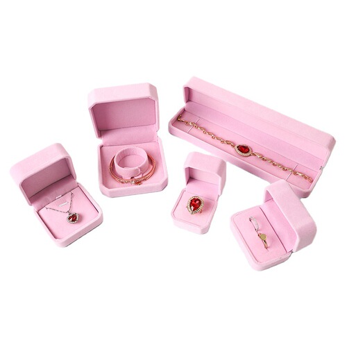 Factory wholesale jewelry accessories gemstone velvet boxes necklaces rings bracelets earrings earring bracelets packaging boxes