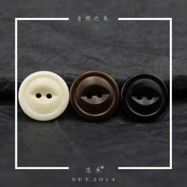 天然象牙白果实细边两眼鱼眼猫眼衬衫纽扣美式复古牛仔外套马甲扣