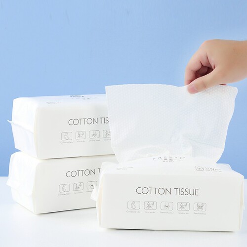 Thickened cotton disposable facial cleansing towel, dry and wet removable beauty makeup remover cleansing towel for face washing and wiping