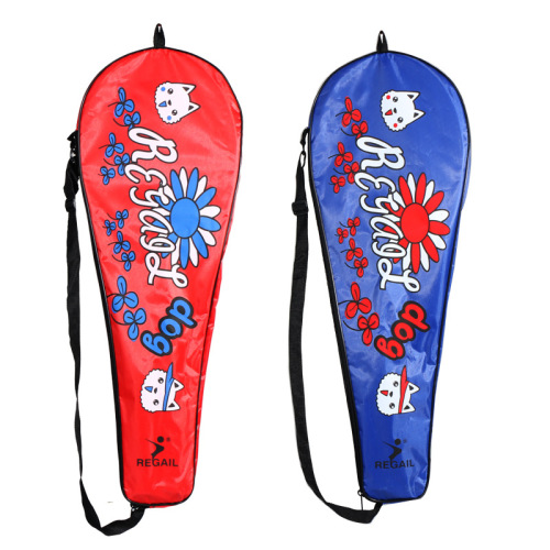 Factory direct sales aluminum alloy new cartoon children's badminton racket strong and durable