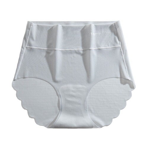 Ice-silk invisible pure cotton antibacterial crotch ultra-thin women's Japanese triangular underwear large size high-waist butt-lifting belly-cinching underwear for women in summer