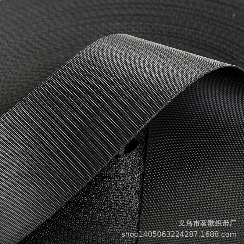 大量现货黑色仿尼龙密文织带美国纹人字纹安全现货供应编织