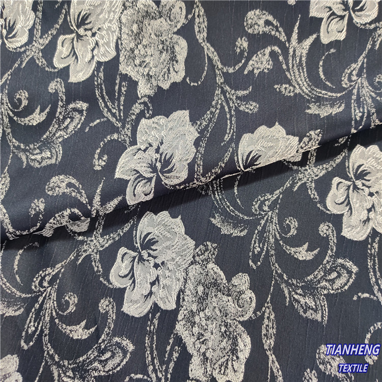 H-9093#厚实秋冬花朵提花 女装西装外套童装裙装古装舞台戏服面料