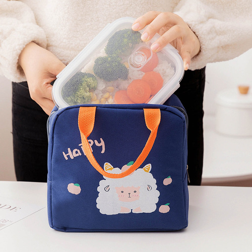 New ins style cartoon lunch bag bento bag oxford cloth lunch box bag thermal bag aluminum film portable cross-border wholesale