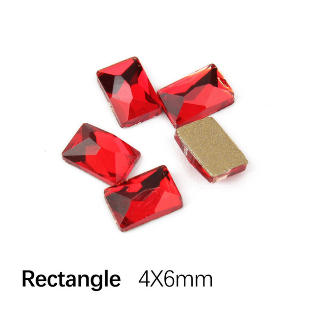 4x6mm 빨간색 직사각형 직각