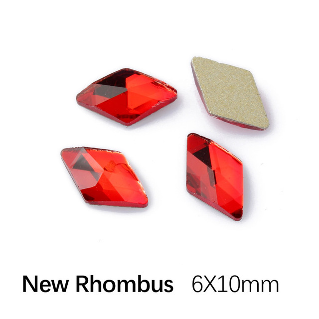 6x10mm 빨간색 새 다이아몬드