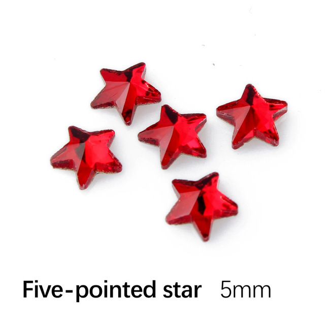 5mm 빨간색 다섯개 별