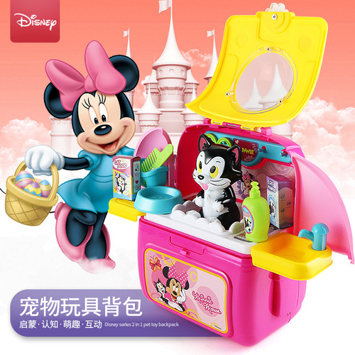 Genuine authorized children's play house toy girl cosmetics set portable dresser box Frozen Princess