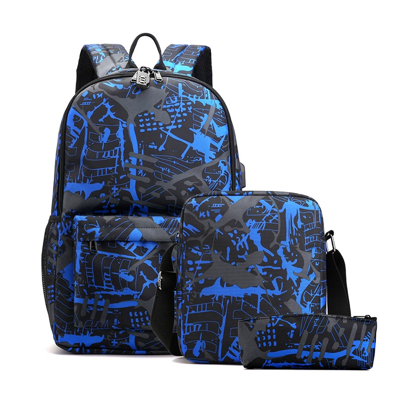 Школьная сумка, набор для мужчин и женщин, рюкзак, для подростков, 3 предмета