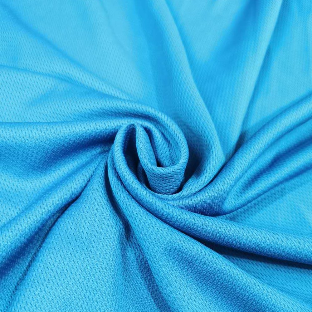 现货供应75D36F鸟眼布速干运动服面料吸湿排汗瑜伽休闲服鸟眼网布