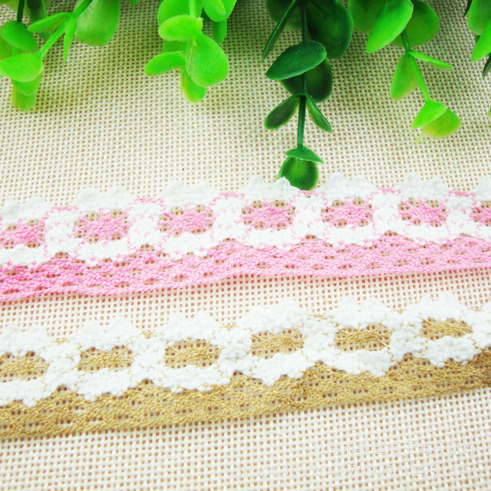 厂家直发双色棉线花边裙边领口辅料帽饰发饰家纺童装