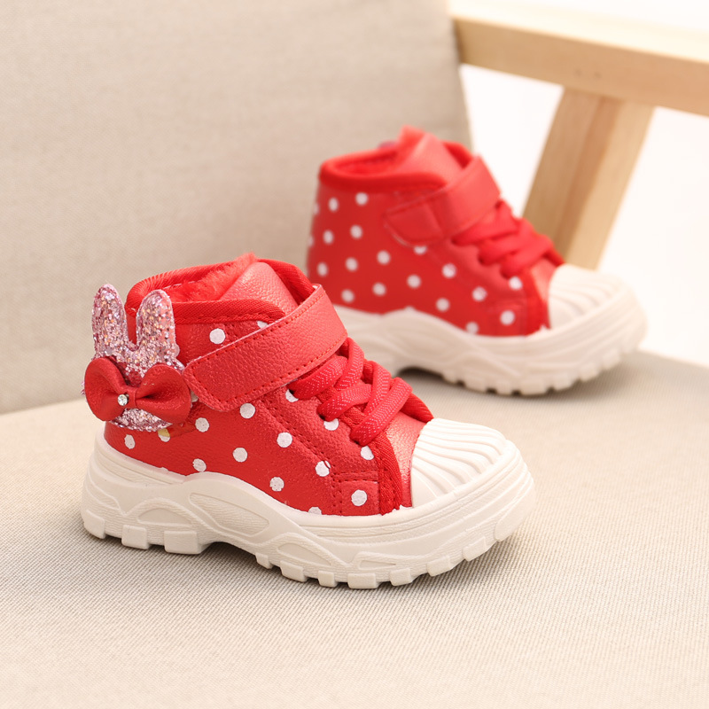 2024 Winter Kinder Schnee 1-4 Jahre alt 0 Mädchen warme Martin wasserdichte Prinzessin Baumwollschuhe mit samtigen kurzen Stiefeln_voghion.com