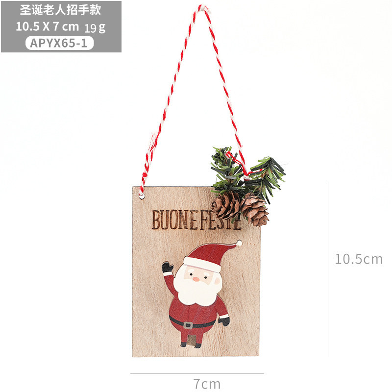 Hong Kong Heng nueva Navidad Santa Claus muñeco de nieve decoraciones de madera clip de fotos árbol de Navidad colgante pequeño regalo