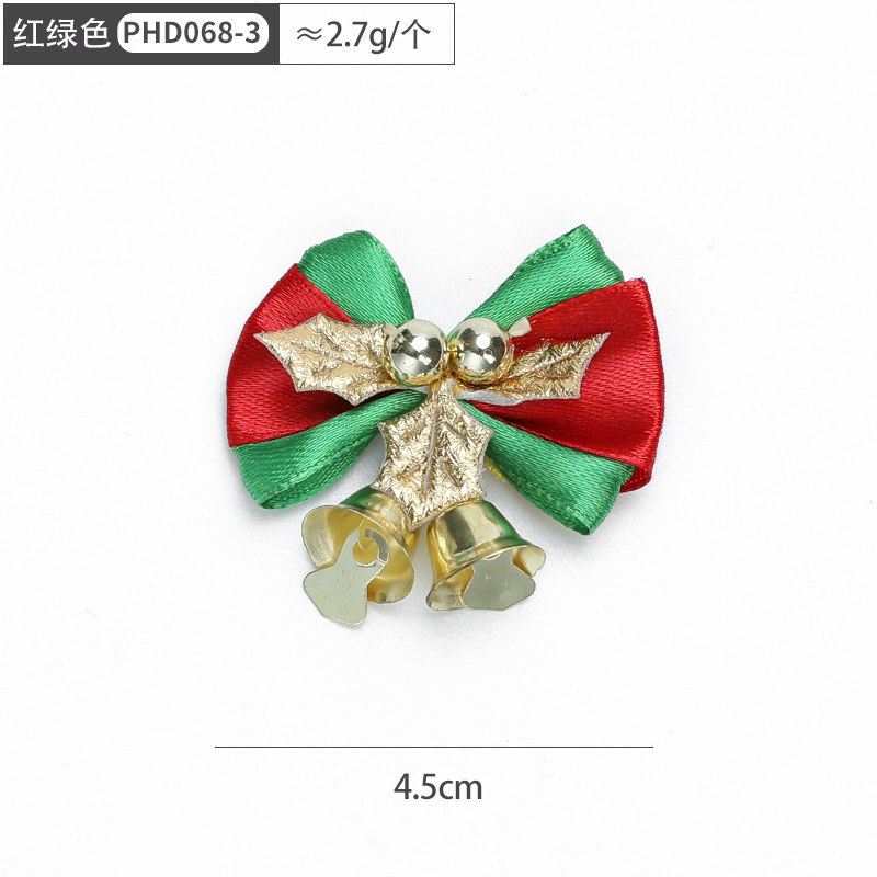 Adornos navideños de mini campanas y lazos, adornos para árboles de Navidad, adornos para regalos de Navidad, colgantes decorativos