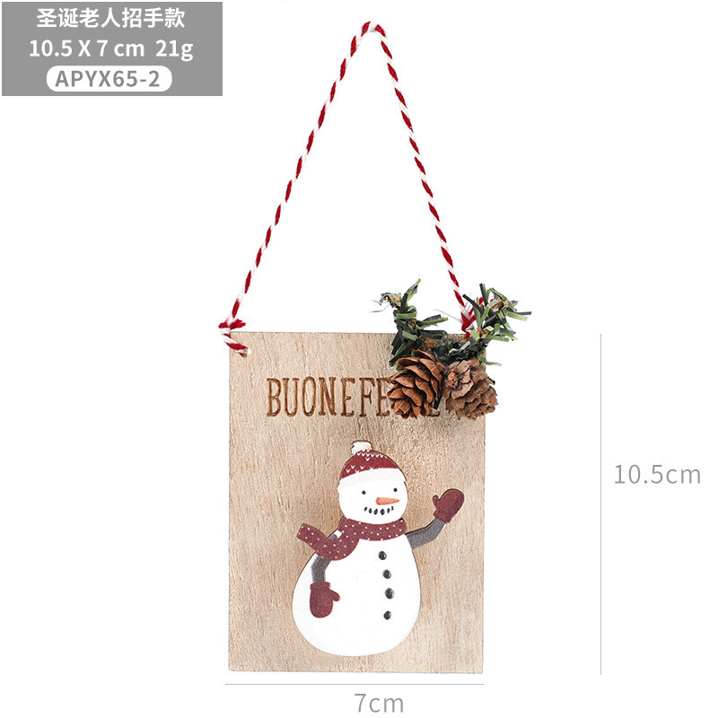 Hong Kong Heng nueva Navidad Santa Claus muñeco de nieve decoraciones de madera clip de fotos árbol de Navidad colgante pequeño regalo