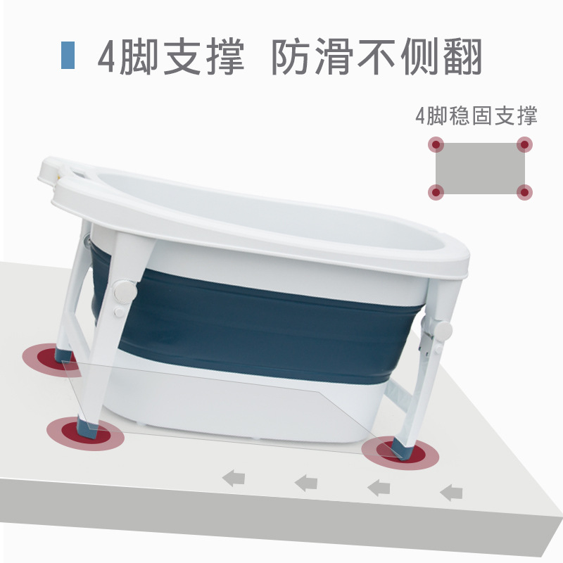 Plegable Cubo de baño de los niños Cubo de baño de bebé puede sentarse y mentir engrosada grande bañera de bebé piscina de la casa