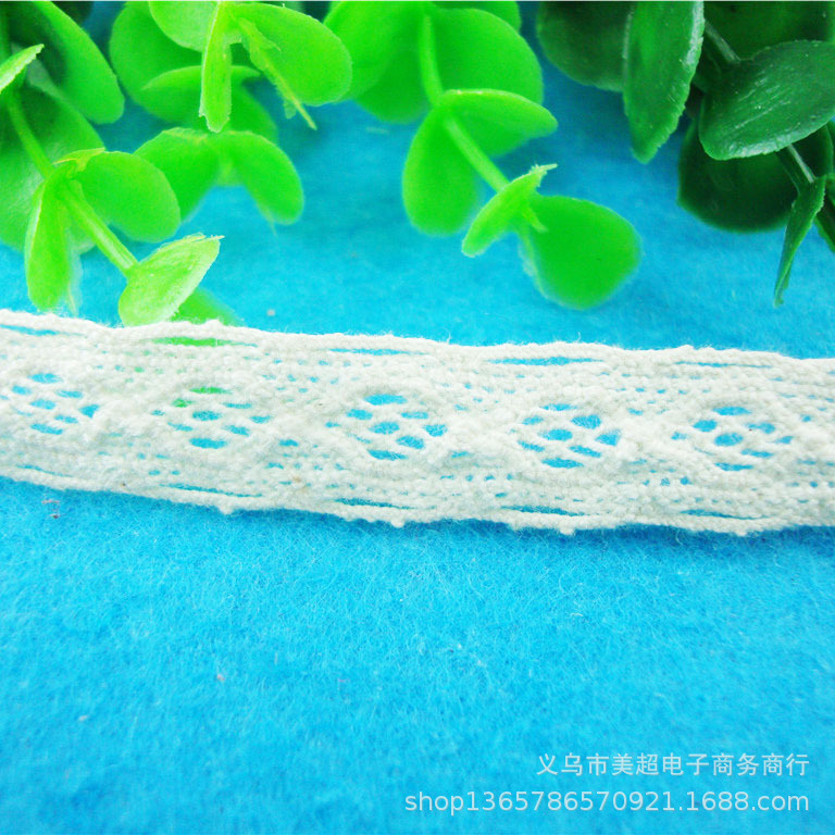 1.4cm双边镂空棉线花边 机织手工袖口领口裙摆辅料 时尚发饰童装