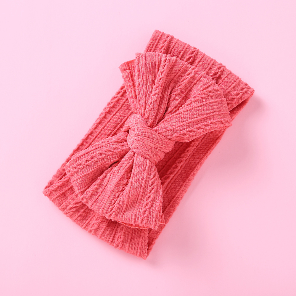 Banda de pelo para niños y bebés, estilo Amazon, jacquard de nylon, lazo ancho de doble capa anudada, diadema para niñas.