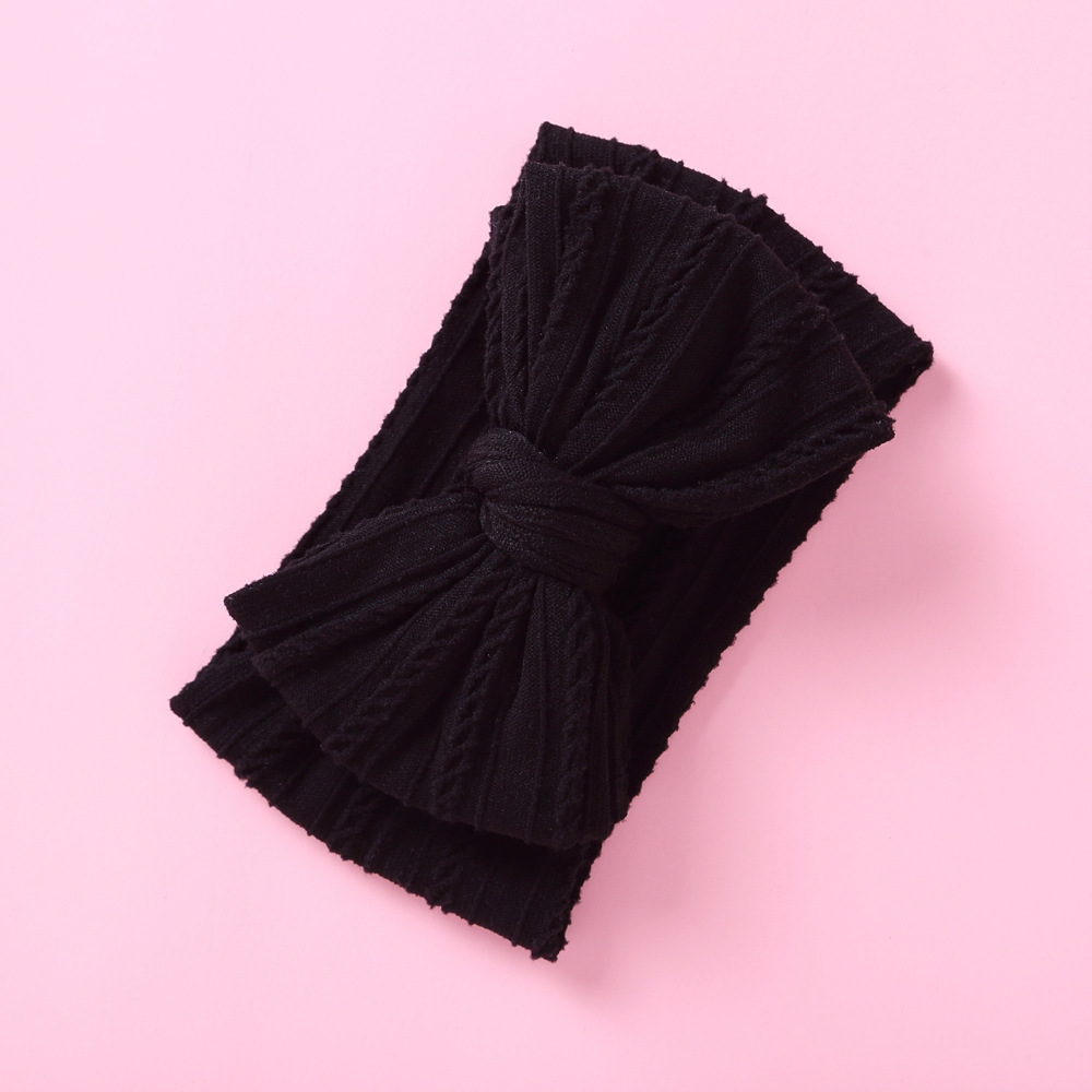 Banda de pelo para niños y bebés, estilo Amazon, jacquard de nylon, lazo ancho de doble capa anudada, diadema para niñas.