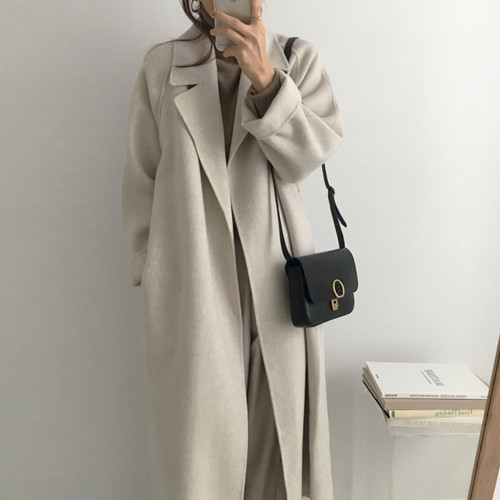 Double-Sided Cashmere Coat for Women, 2025 New Style, Petite Mid-Length, Autumn and Winter, Elegant High-End Woolen Coat Double-Sided Cashmere Coat for Women, 2025 New Style, Petite Mid-Length, Autumn and Winter, Elegant High-End Woolen Coat