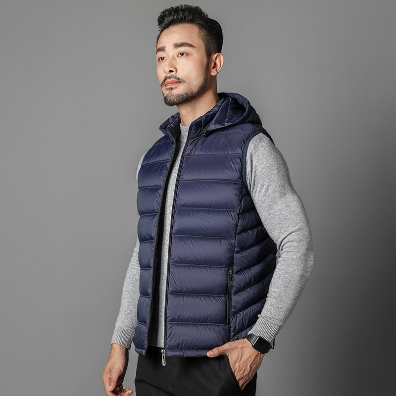 Chaleco acolchado de algodón para hombre — cálido, ligero, estilo casual corto, moda de invierno
