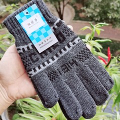 Classic winter multi-color pattern women's half-finger woolen gloves adult warm knitting gloves wholesale