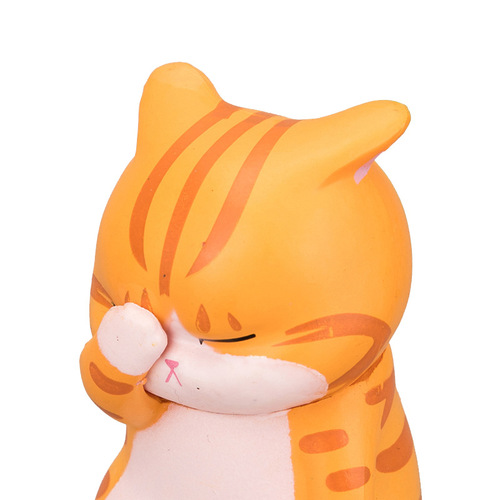 3 types of face-covering cat figures, wholesale animation peripheral cat ornaments, cake dolls, street stalls, trendy cartoon toys