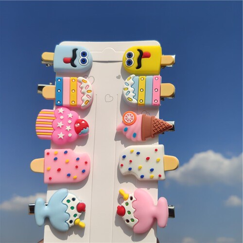 Korean children's hair clip set of 10, baby duck clips for girls, cute and hair-friendly student hair accessories