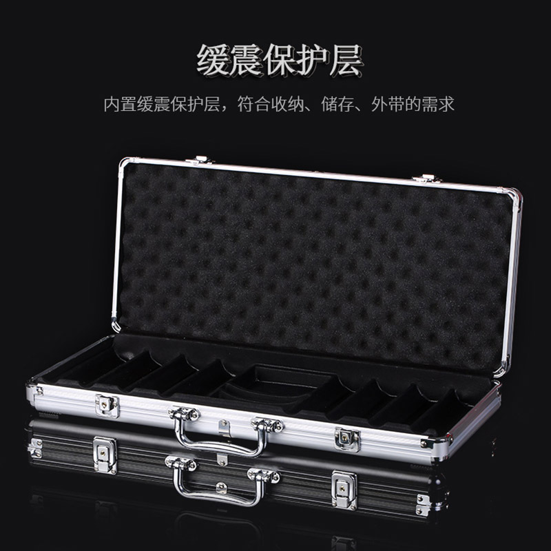 Maleta chip caja de aluminio puede contener 40mm 43mm chips 200 300 400 500 600