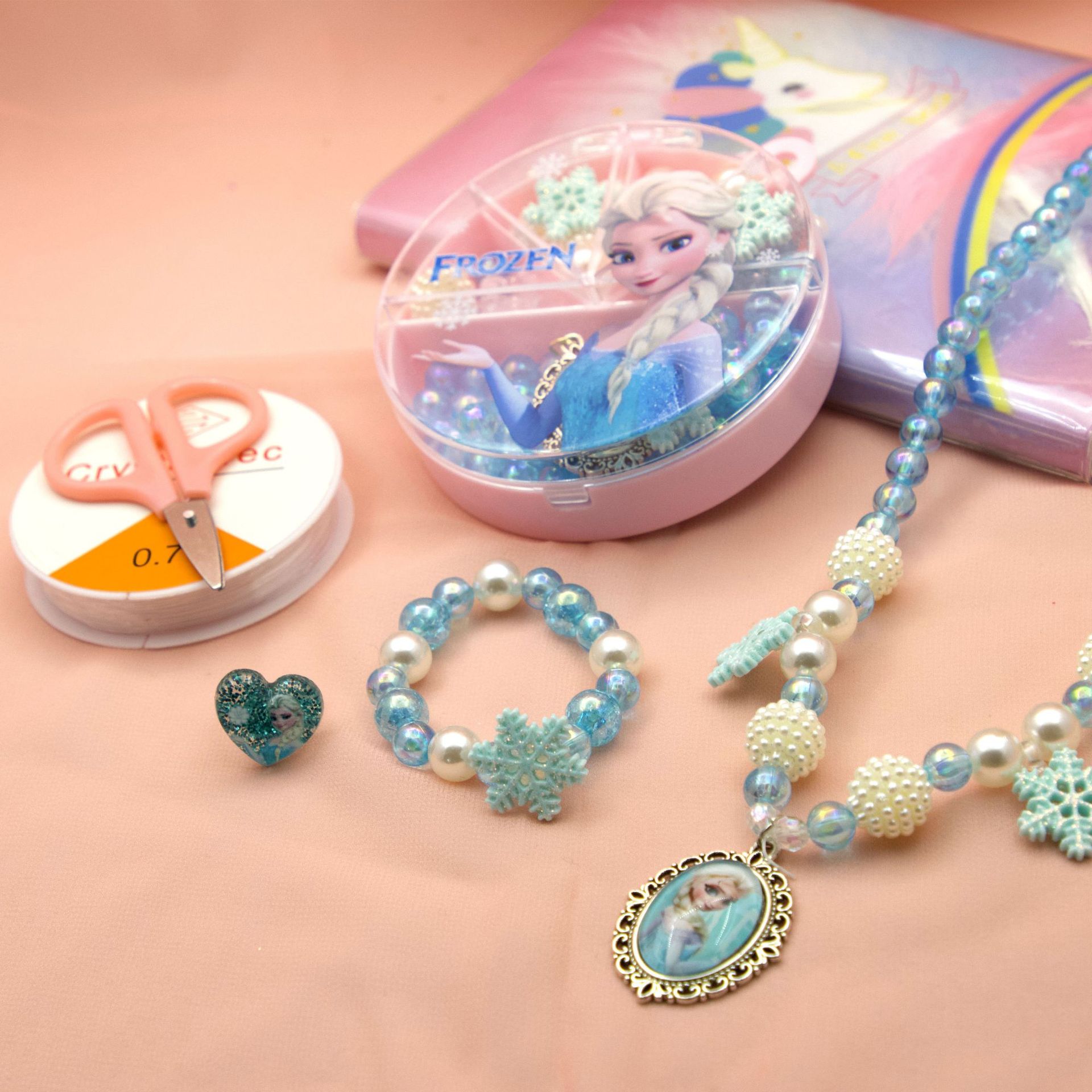 Juguete DIY para niños, pulsera y collar, princesa, hecho a mano, diversión, chica