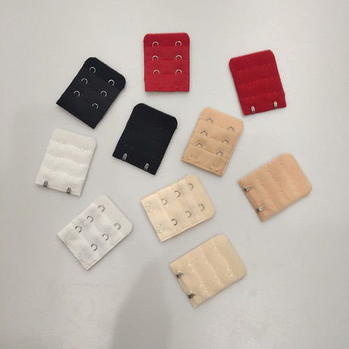 Ozina wholesale stainless steel three rows and two buckles extension buckle 3 rows and two buckles 3.8cm bra extension buckle underwear buckle