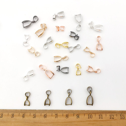 1 pendant buckle, jade pendant clip buckle, melon seed buckle, copper 3mm/5mm/6mm/8mm diy jade pendant jewelry buckle
