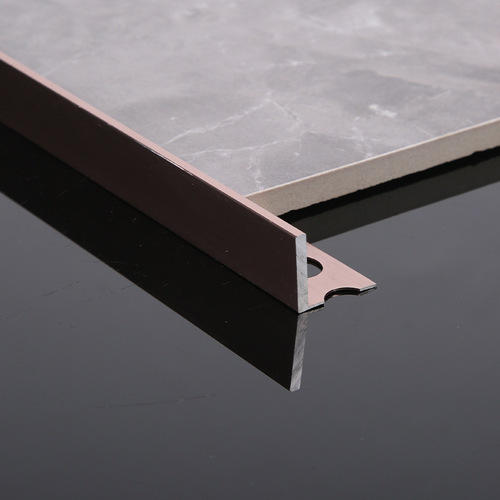 Edge stripping for tile height differences without water barrier, bathroom metal finishing strip, diamond-shaped sunken shower room