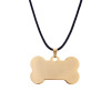 Spot carved brass dog brand pet identity number card deep anti -losing bronze medal metal nameplate