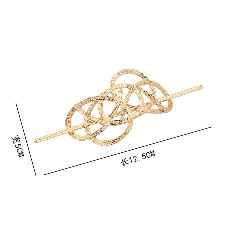Estilo coreano moda nueva transfronteriza exagerada líneas de suministro tocado intercalado cóncavo hueco retro horquilla Comercio exterior joyería