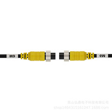 M6 M8 M12 IP68 传感器防水连接线 M9 2P 3P 4P金属防水插头线