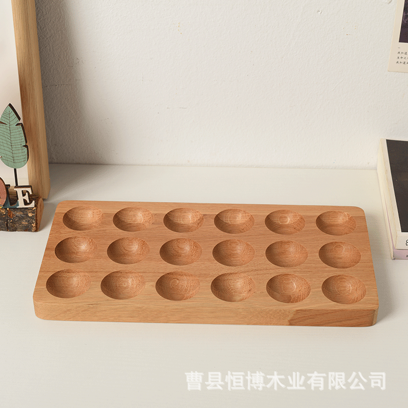乡村风鸡蛋托盘厨房家具收纳冰箱木质蛋架厨房收纳托盘鸡蛋木托盘