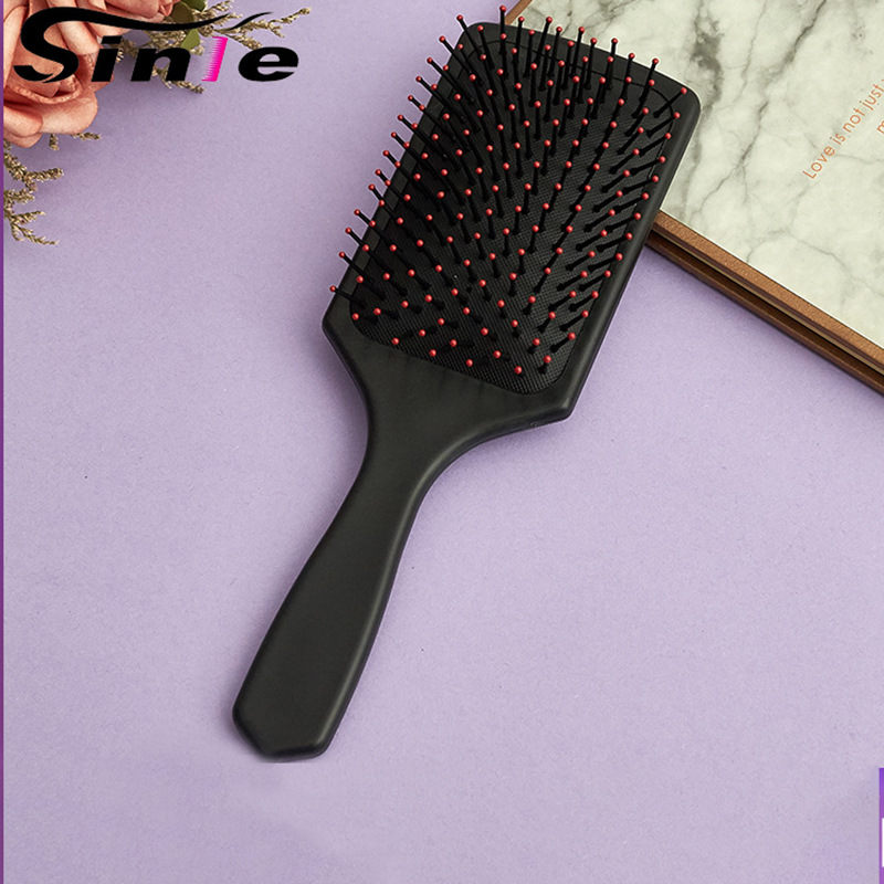 Negro punto rojo placa grande cojín de aire peine forma femenina bolsa de aire peine shunfa peine del pelo cabeza del cuero cabelludo masaje peine al por mayor