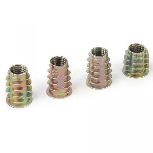 Zinc alloy internal and external tooth nut furniture embedded connection nut inner hexagonal tapered locking trapezoidal thorn nut with intermediary nut